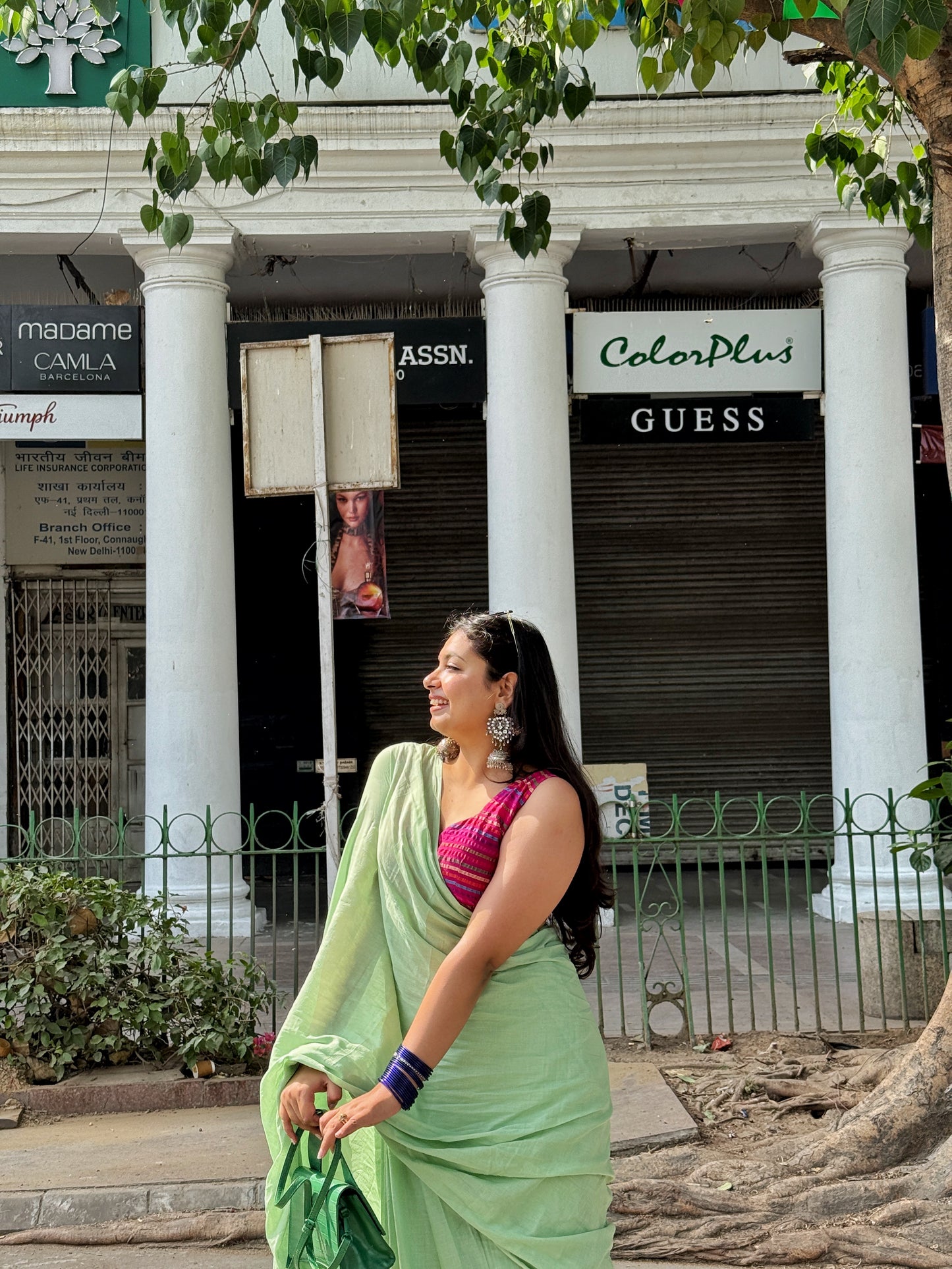 Plain Mul Cotton Saree