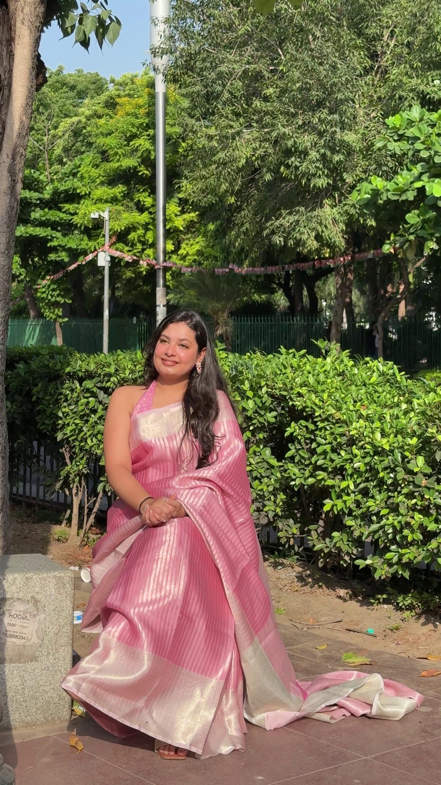 Ananya: Royal Pink Soft Tissue Silk Saree