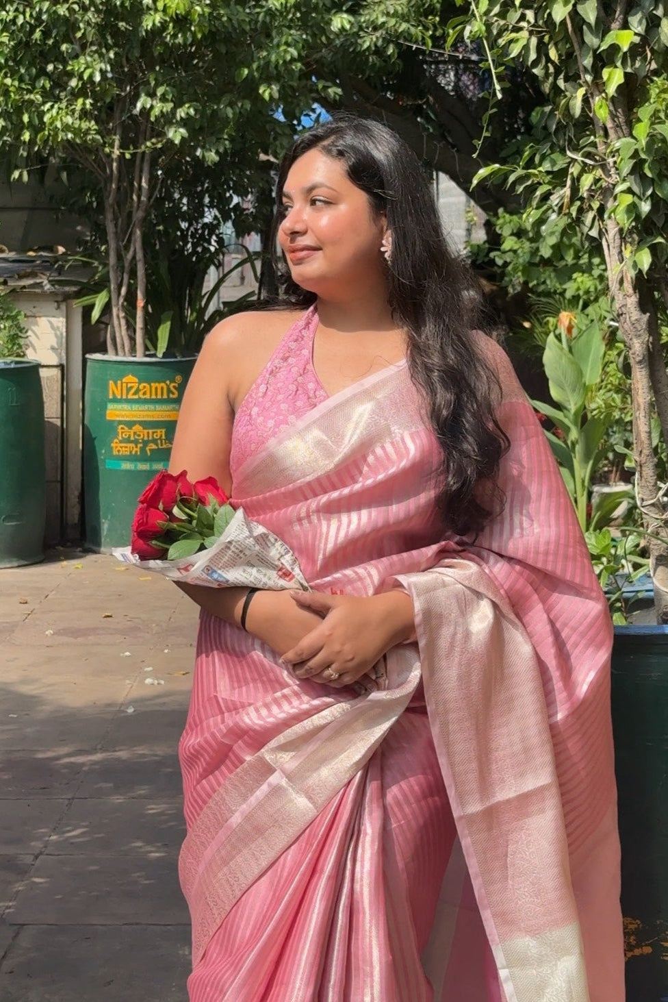 Ananya: Royal Pink Soft Tissue Silk Saree